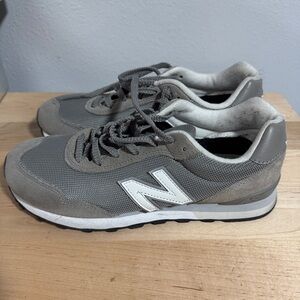 M9 W10.5 | New Balance Men's Charcoal and White Sneakers